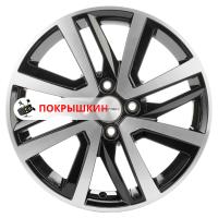 6*16 4*100 ET41 60,1 Khomen Wheels KHW1609 (XRay) Black-FP