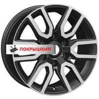 8*17 6*139,7 ET30 106,1 Khomen Wheels KHW1723 (JAC T6 Pickup) Black-FP